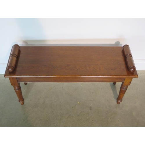 85 - A Victorian style oak window seat, made by a local craftsman to a high standard, 52cm tall x 100cm x... 