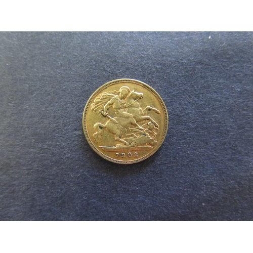 951 - An Edward VII half gold sovereign, dated 1902