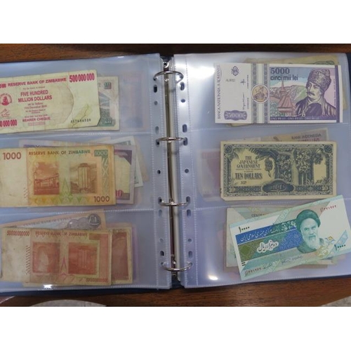 959 - An album containing 138 World bank notes