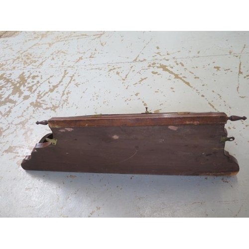 106 - A mahogany corner wall cabinet, 87cm tall x 45cm wide