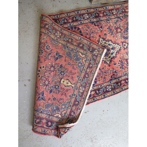 260 - A hand knotted woollen Sarough rug, 3.9m x .80m in good condition