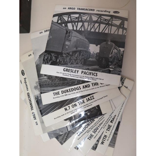 507 - A quantity of vintage railway tickets and 15 'Argo' transacord records, minor age related wear