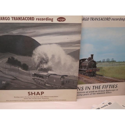 507 - A quantity of vintage railway tickets and 15 'Argo' transacord records, minor age related wear