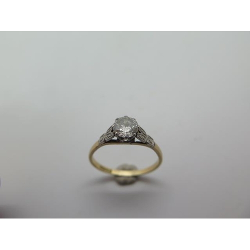 787 - An 18ct gold diamond solitaire ring, the diamond approx 0.50ct, marked 18ct, ring size O/P, approx 2... 