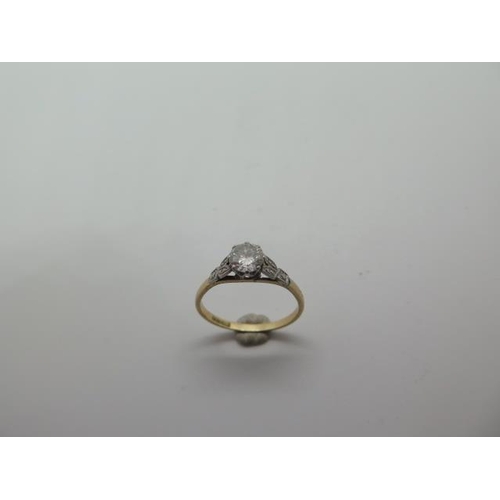 787 - An 18ct gold diamond solitaire ring, the diamond approx 0.50ct, marked 18ct, ring size O/P, approx 2... 