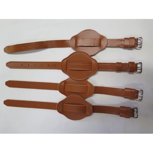 965 - Four rare unused military bund type leather wrist straps from 1998/99, issue no 8455-99-974-0618, an... 