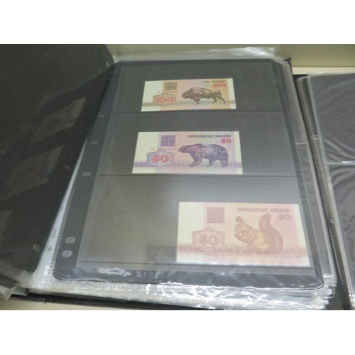 1004 - A large collection of World banknotes in two albums and some loose