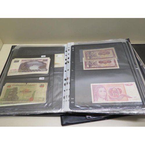 1004 - A large collection of World banknotes in two albums and some loose