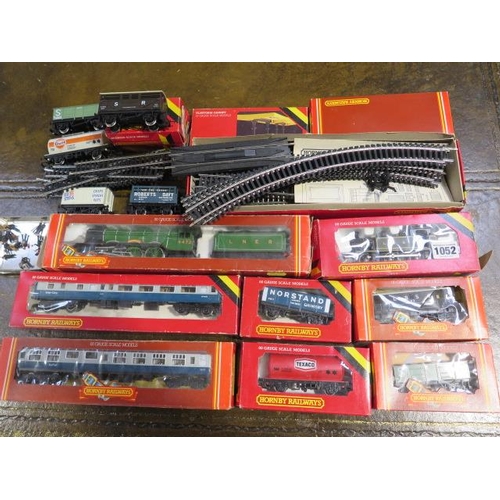 1052 - A Hornby 00 gauge railway, flying Scotsman loco, 0-6-0 tank loco, assorted rolling stock, track etc.... 