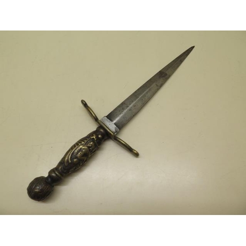 1092 - A Victorian Medieval revival dagger, 29cm long, some wear and pitting but sound condition