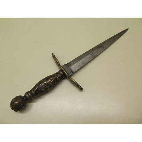 1092 - A Victorian Medieval revival dagger, 29cm long, some wear and pitting but sound condition