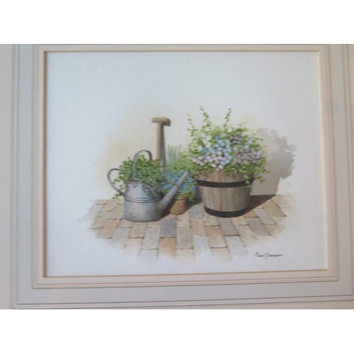 316 - Paul Dawson, four framed watercolours, three in matching frames, 43cm x 47cm, all good condition