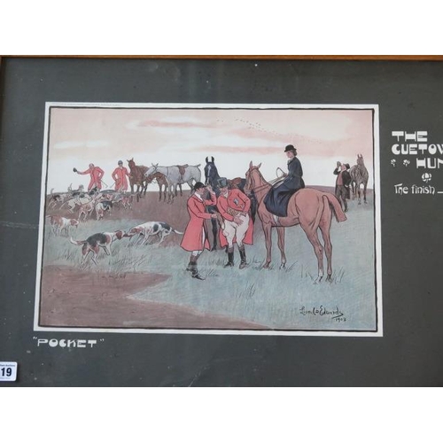 319 - A set of four Lionel Edwards prints The Cuetown Hunt, 48cm x 63cm, all in good condition