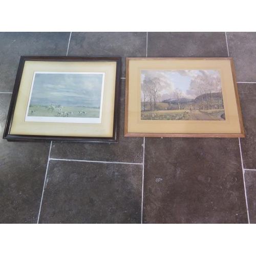 323 - A watercolour 'The Berkeley near Alderley' by Graham Smith, in an oak frame, 59cm x 77cm, some stain... 