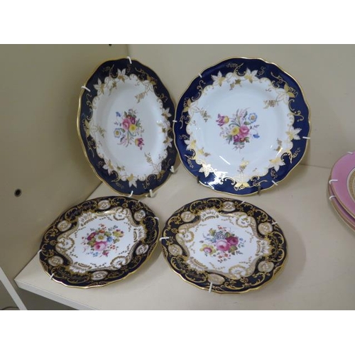 469 - A pair of Bodley scenic 24cm plates, 4 Worcester floral decorated plates, a pair of Spode 17cm plate... 