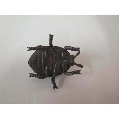 470 - A bronze ladybird, 6cm long