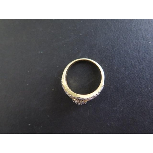 798 - A gilt rough cut diamond ring, size L/M, in generally good condition