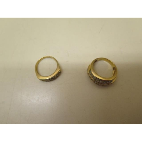 809 - Two GTV 9ct yellow gold alexandrite rings, size N, approx 7.6 grams, both good condition