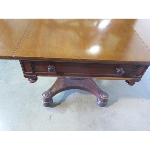 84 - A 19th century mahogany drop leaf Pembroke table with one active drawer, 72cm tall x 103cm x 118cm, ... 