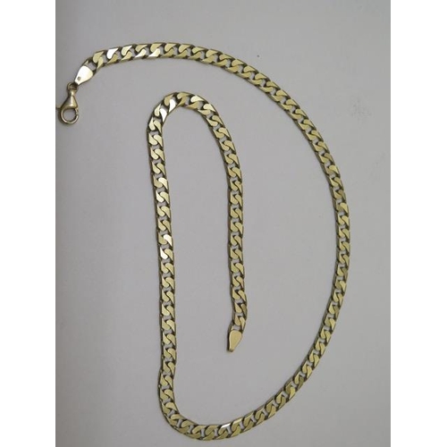 846 - A hallmarked 9ct yellow gold necklace, 52cm long, approx 31.8 grams, clasp working