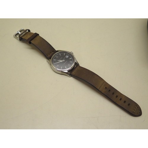 972 - A gents Hamilton Jazzmaster Viewmatic automatic stainless steel gents wristwatch with date, case 42m... 