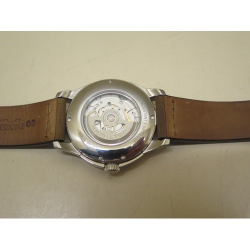 972 - A gents Hamilton Jazzmaster Viewmatic automatic stainless steel gents wristwatch with date, case 42m... 