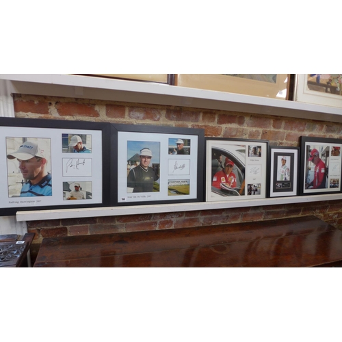 265 - Sports Interest: Three framed Formula 1 signed pictures, Jensen Button, Kimi Raikkonen and Felipe Ma... 