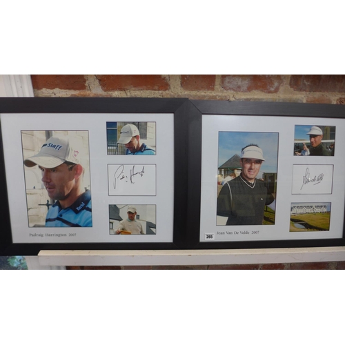 265 - Sports Interest: Three framed Formula 1 signed pictures, Jensen Button, Kimi Raikkonen and Felipe Ma... 