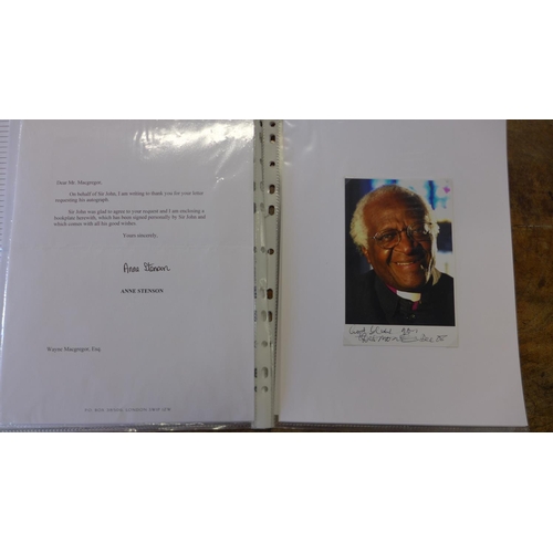 267 - Political Interest: Autographs of Margaret Thatcher, Dennis Thatcher, David Cameron, John Major, Bis... 