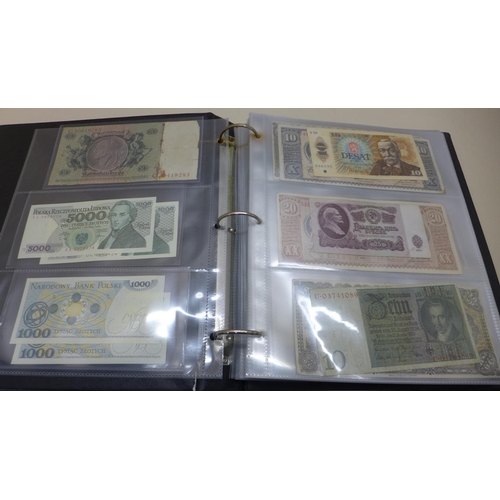 622 - An album of 183 World bank notes, some scarce and uncirculated