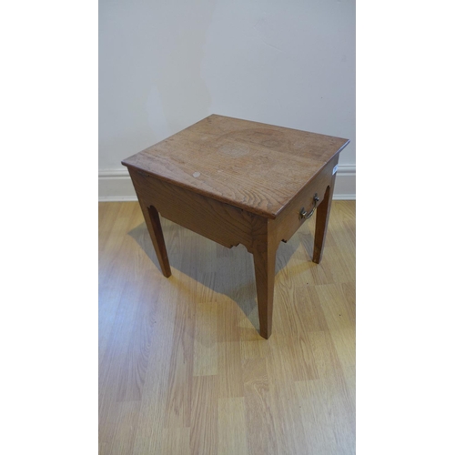 77 - An oak stool with lift up seat, 45cm tall x 39cm 47cm