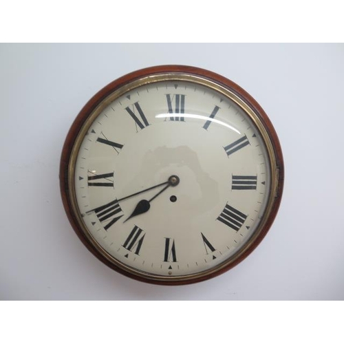 101 - A good quality early 19th century mahogany wallclock with a painted 12 inch Roman numeral dial with ... 