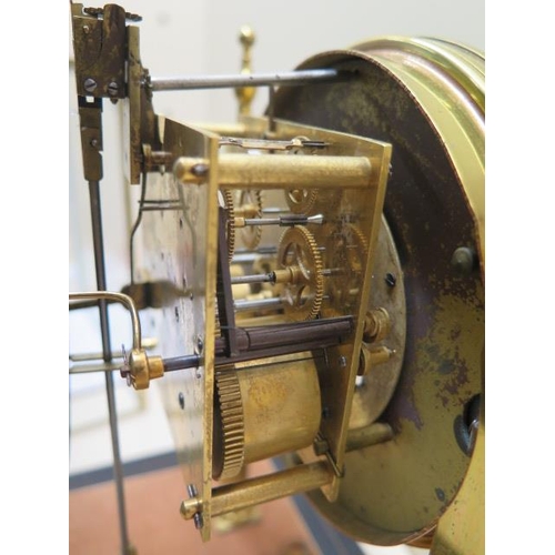 107 - A French 8 day striking clock under glass cover - running in the saleroom - Height 31cm x 28cm x 20c... 