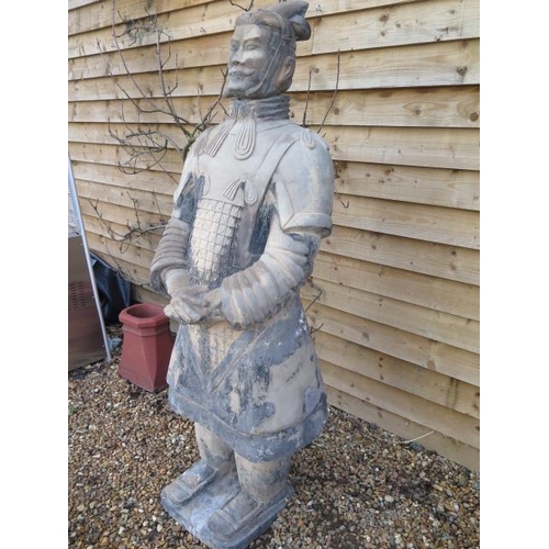 15 - A clay replica Terracotta Army  full size Young Sword General - 190cm x 68cm x 67cm - approx weight ... 