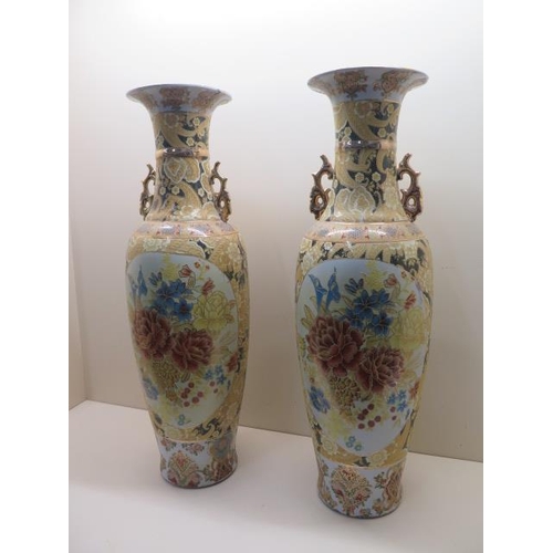 239 - A pair of large Oriental vases - Height 61cm - both good condition