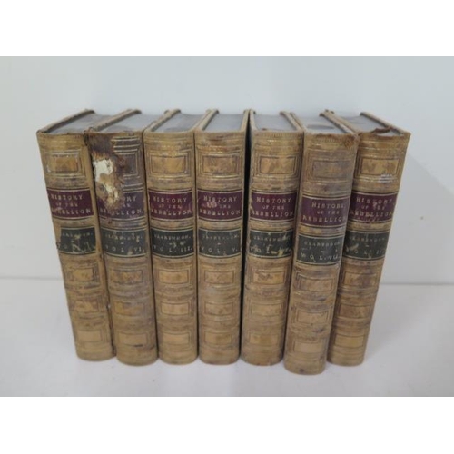 747 - Seven leather bound volumes History of the Rebellion Oxford University Press