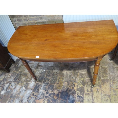 76 - A pair of 19th century mahogany D end tables - Height 71cm x 132cm x 66cm