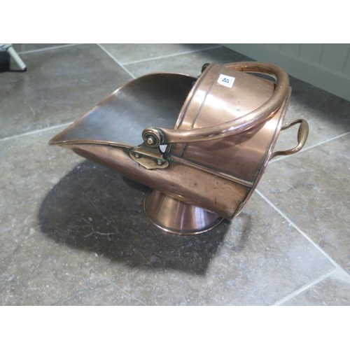 73 - A 19th century copper coal scuttle