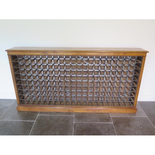1 - A good quality burr walnut veneered wine rack made by a local furniture maker to a high standard - h... 