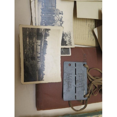 1023 - An interesting collection of WWII ephemera to Pte A G Phypers 5955827 including paperwork and photog... 