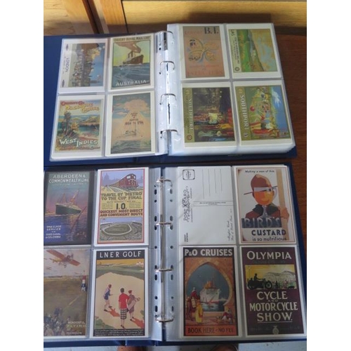 1051 - Two albums of reproduction advertising postcards including 90 Drumahoe cards and 129 Mumbles postcar... 