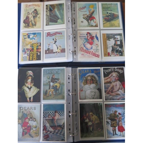 1051 - Two albums of reproduction advertising postcards including 90 Drumahoe cards and 129 Mumbles postcar... 