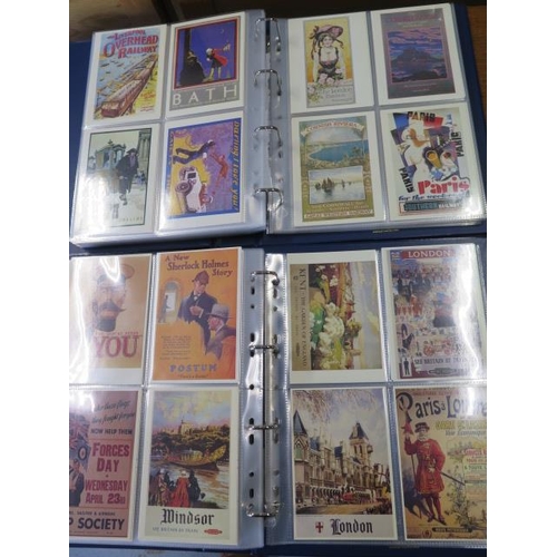 1051 - Two albums of reproduction advertising postcards including 90 Drumahoe cards and 129 Mumbles postcar... 