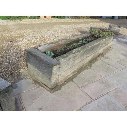 21 - An oak planter made from reclaimed railway sleepers - dismantled for ease of transport - length 300c... 