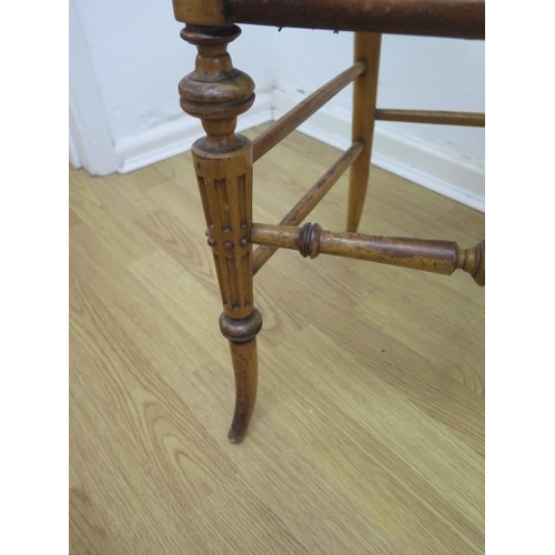 45 - A pretty Victorian satinwood side chair with a cane seat - in sound condition