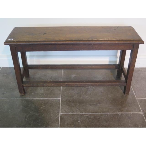 78 - An elm window seat stool - height 49cm x 95cm x 29cm