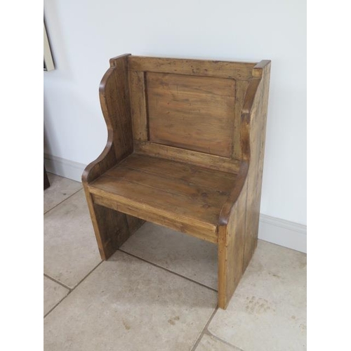 36 - A new rustic hall bench, 90cm tall x 66cm x 41cm