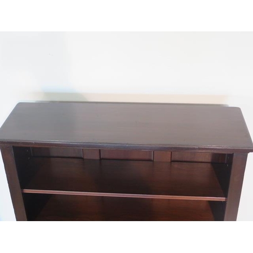 68 - A Victorian mahogany open bookcase with adjustable shelves, 108cm tall x 91cm x 29cm, in polished co... 