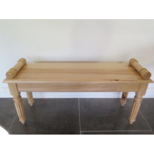 4 - A new solid maple 19th century style window seat made by a local craftsman to a high standard, 52cm ... 