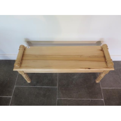 4 - A new solid maple 19th century style window seat made by a local craftsman to a high standard, 52cm ... 